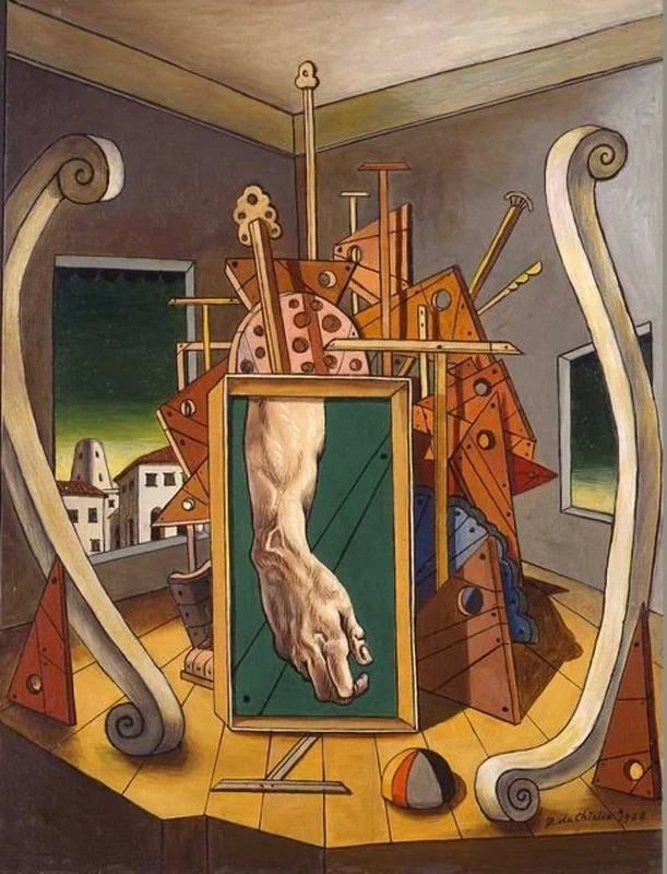 Giorgio De Chirico - 119, Interno Metafisico con mano di David, 1968, Fondazione Giorgio e Isa de Chirico, Roma